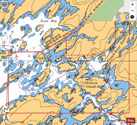 OBSTACLE ISLAND TO/� GATEWAY ISLANDS Marine Chart - Nautical Charts App - Streets