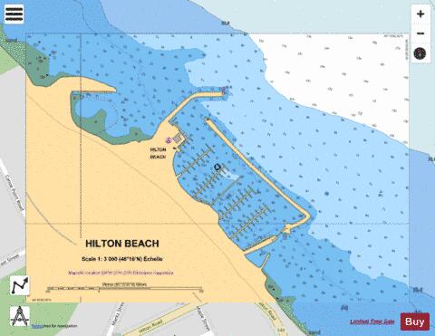 HILTON BEACH Marine Chart - Nautical Charts App - Streets