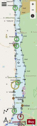 KOOTENAY LAKE RIONDEL TO KASLO Marine Chart - Nautical Charts App - Streets