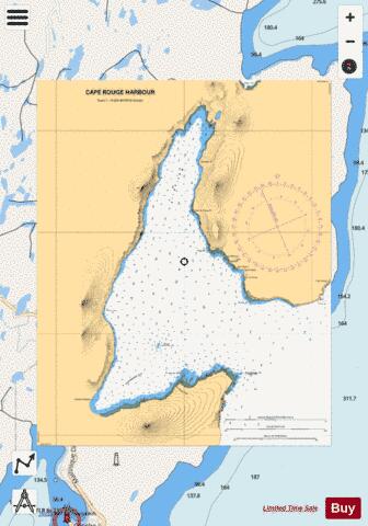 CAPE ROUGE HARBOUR,NU Marine Chart - Nautical Charts App - Streets