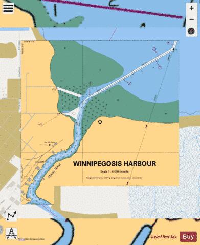 WINNIPEGOSIS HARBOUR Marine Chart - Nautical Charts App - Streets