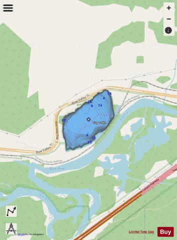 Gap Lake depth contour Map - i-Boating App - Streets