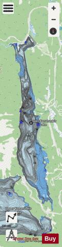 Lower Kananaskis Lake depth contour Map - i-Boating App - Streets