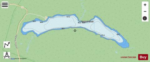 Gwillim Lake / Trapper Creek depth contour Map - i-Boating App - Streets
