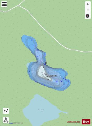 Benny Lake depth contour Map - i-Boating App - Streets