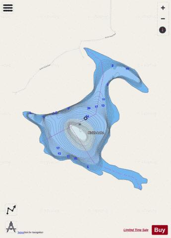Bickle Lake depth contour Map - i-Boating App - Streets