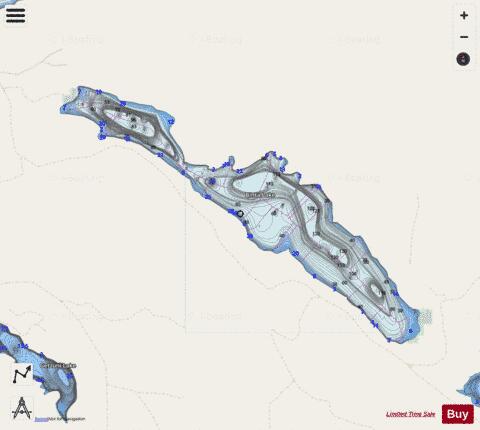 Binta Lake depth contour Map - i-Boating App - Streets