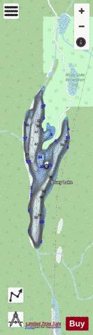 Bluey Lake depth contour Map - i-Boating App - Streets