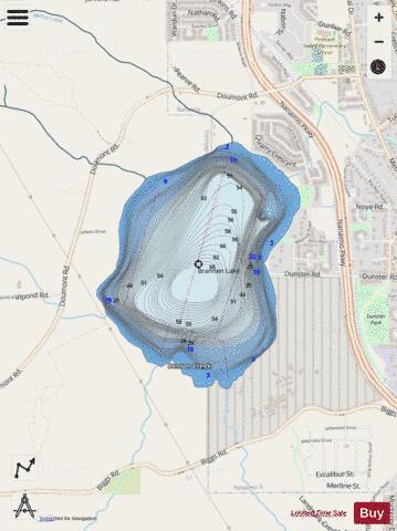 Brannen Lake depth contour Map - i-Boating App - Streets