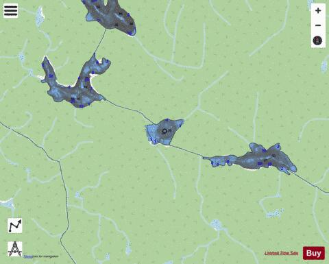 Calvert Island Lake #2 depth contour Map - i-Boating App - Streets