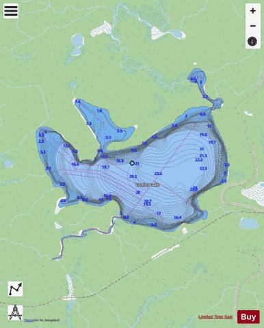 Carrier Lake depth contour Map - i-Boating App - Streets