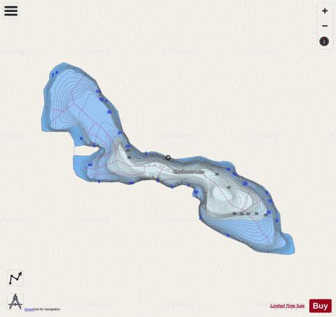 Chaoborus Lake depth contour Map - i-Boating App - Streets