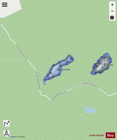 Corner Lake depth contour Map - i-Boating App - Streets