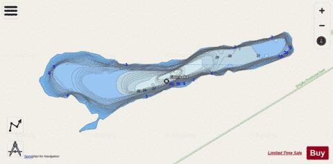 Cow Lake depth contour Map - i-Boating App - Streets