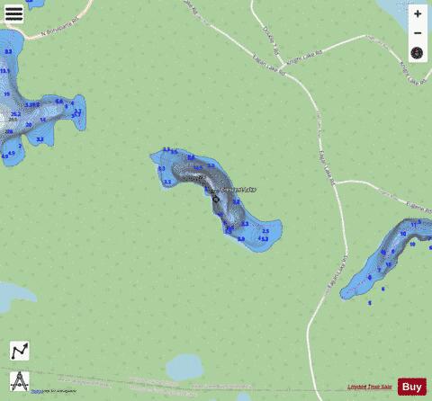 Crescent Lake depth contour Map - i-Boating App - Streets