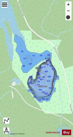 Curve Lake depth contour Map - i-Boating App - Streets