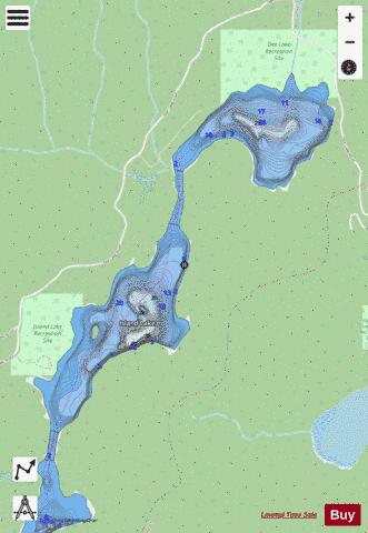 Dee Lake depth contour Map - i-Boating App - Streets