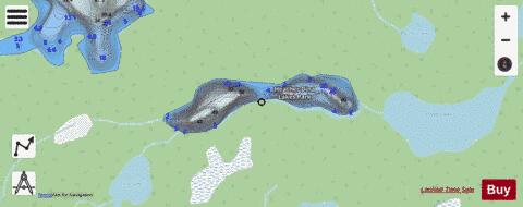 Dina Lake #6 depth contour Map - i-Boating App - Streets