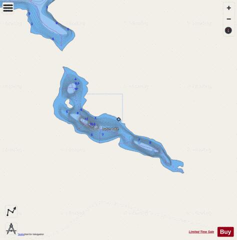 Duten Lake depth contour Map - i-Boating App - Streets