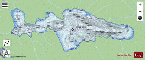 Easter Lake depth contour Map - i-Boating App - Streets