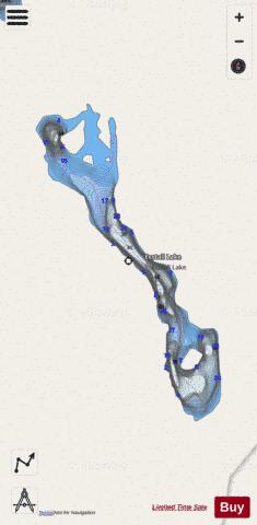 Ecstall Lake depth contour Map - i-Boating App - Streets