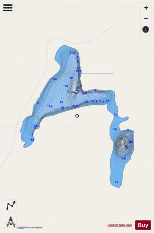Emmett Lake depth contour Map - i-Boating App - Streets