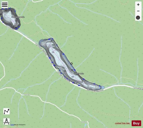 Francis Lake depth contour Map - i-Boating App - Streets