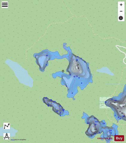 Friendly Lake depth contour Map - i-Boating App - Streets