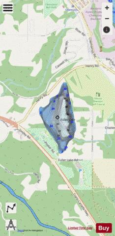 Fullers Lake depth contour Map - i-Boating App - Streets