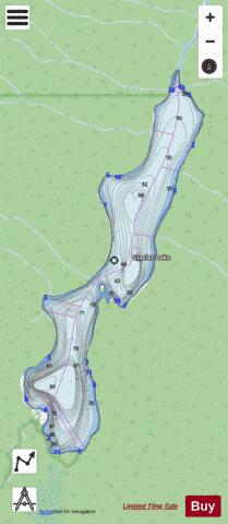 Glacier Lake depth contour Map - i-Boating App - Streets