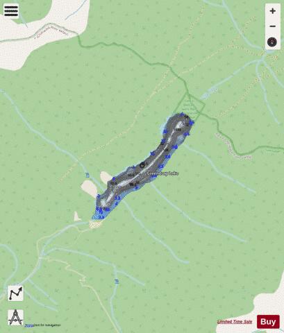 Greendrop Lake depth contour Map - i-Boating App - Streets