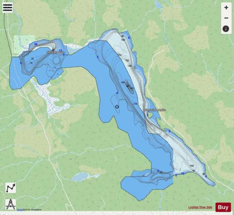 Horseshoe Lake + I. Nanton Lake depth contour Map - i-Boating App - Streets
