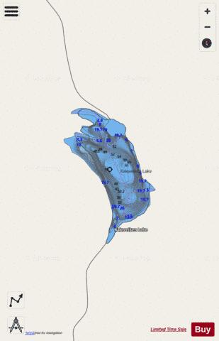 Kakweiken Lake depth contour Map - i-Boating App - Streets