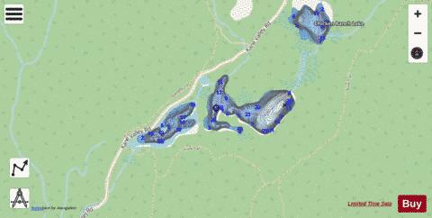 Kane Valley Chain Lake depth contour Map - i-Boating App - Streets