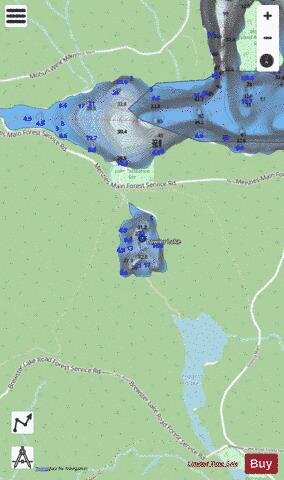 Lawier Lake depth contour Map - i-Boating App - Streets