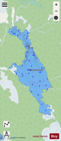 Lessard Lake depth contour Map - i-Boating App - Streets