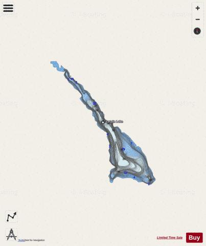 Letain Lake depth contour Map - i-Boating App - Streets
