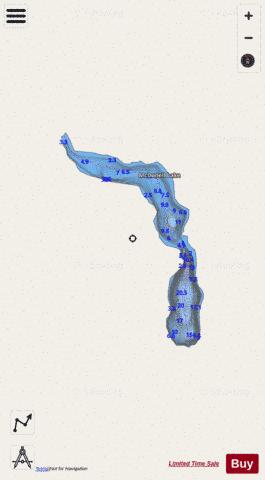 McDonell Lake depth contour Map - i-Boating App - Streets