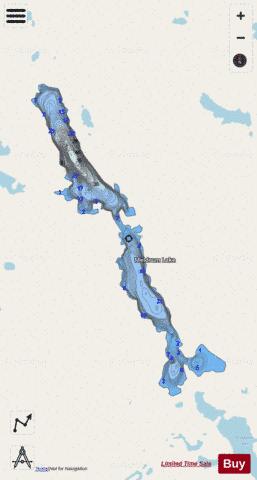Meldrum Lake depth contour Map - i-Boating App - Streets