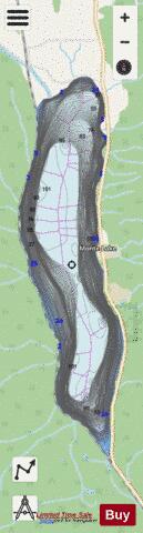 Monte Lake depth contour Map - i-Boating App - Streets