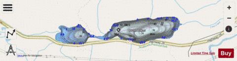 Drum (Mud) Lake depth contour Map - i-Boating App - Streets
