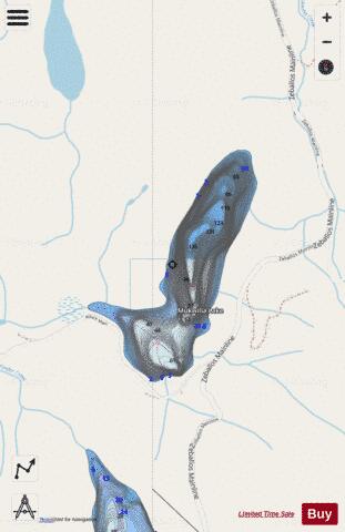 Mukwilla Lake depth contour Map - i-Boating App - Streets