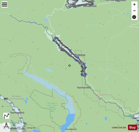 Nahmint Lake depth contour Map - i-Boating App - Streets