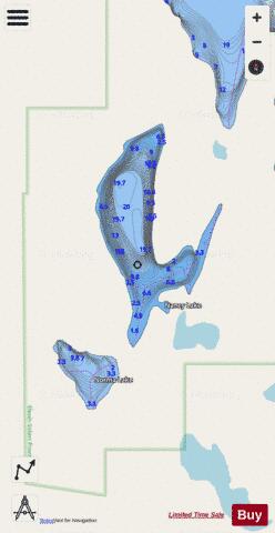 Nancy Lake depth contour Map - i-Boating App - Streets