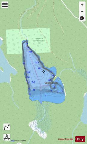 Reservoir Lake depth contour Map - i-Boating App - Streets