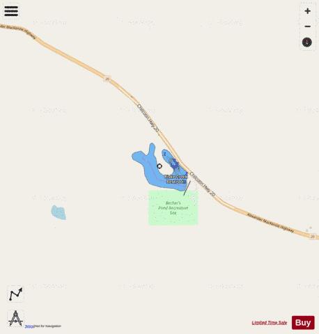 Riske Creek Reservoir depth contour Map - i-Boating App - Streets
