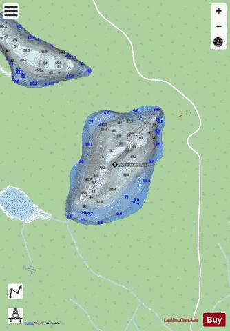 Robertson Lake depth contour Map - i-Boating App - Streets