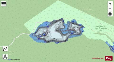 South Barriere Lake depth contour Map - i-Boating App - Streets
