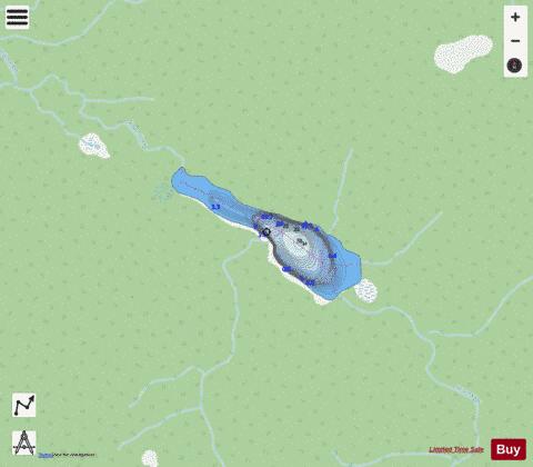 Spruce Lakes depth contour Map - i-Boating App - Streets