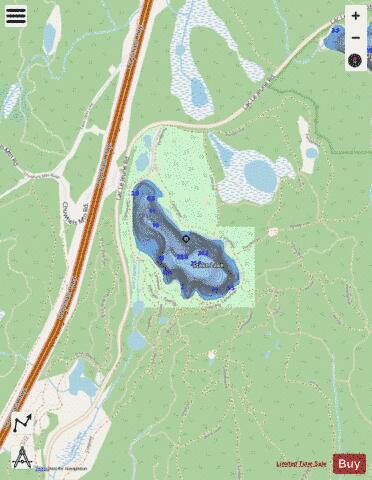 Stake Lake depth contour Map - i-Boating App - Streets